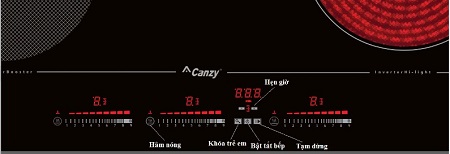 Bếp từ kết hợp hồng ngoại Canzy CZ 970 PLUS 3 Bảng điều khiển của Bếp điện Canzy CZ 970 PLUS