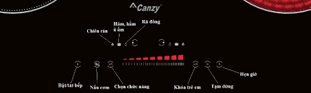 Bếp từ kết hợp hồng ngoại canzy CZ TL67B 3 Bảng điều khiển của Bếp điện từ canzy CZ TL67B