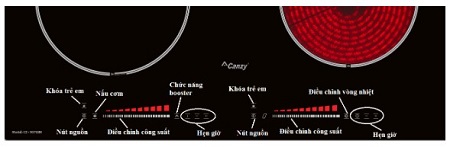 Bếp từ kết hợp hồng ngoại Canzy CZ 907 GIM