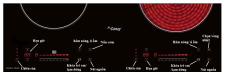 Điều khiển Bếp từ kết hợp hồng ngoại Canzy CZ ML86B