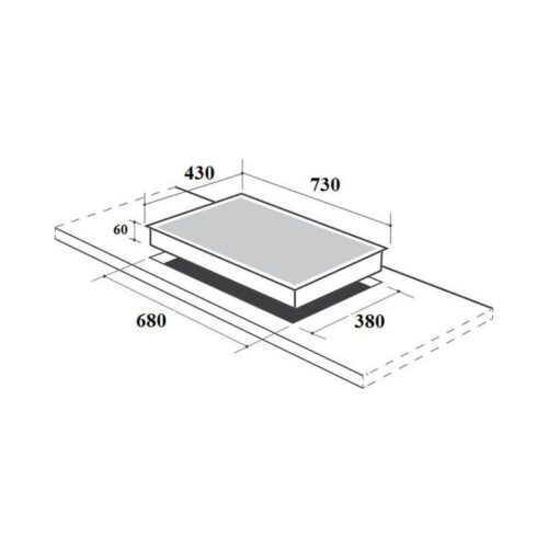 Kích thước Bếp từ kết hợp hồng ngoại Canzy CZ ML86B