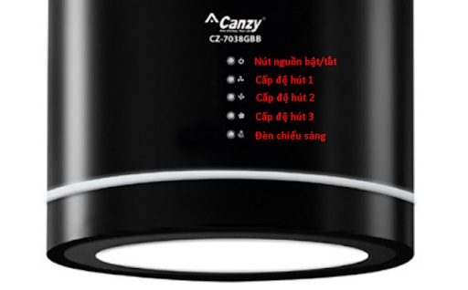 Điều khiển Máy hút mùi Canzy CZ 7038GBB