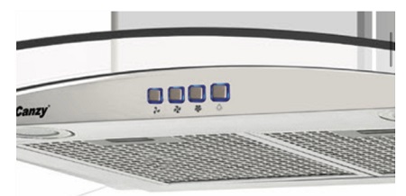 bảng điều khiển của máy hút mùi Canzy CZ 610/90 