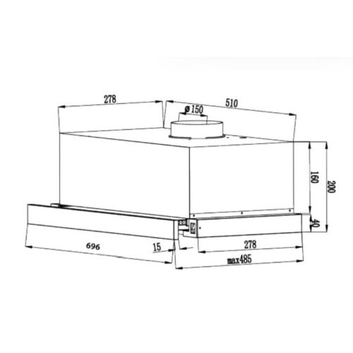 Thiết kế của Máy hút mùi Canzy CZ 70WRH