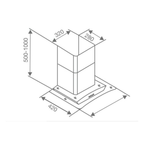 kích thước của Máy hút mùi Canzy CZ A39