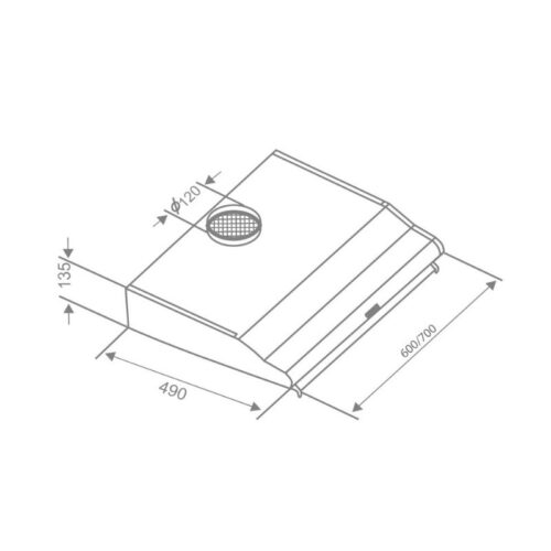 Kích thước máy hút mùi Canzy CZ C507B