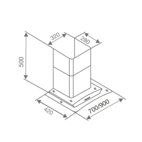 Thiết kế của Máy hút mùi Canzy CZ C510 70