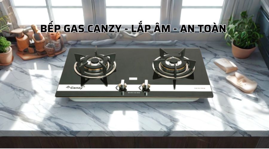 Thiết bị nhà bếp Canzy loại nào tốt? Top 10 thiết bị nhà bếp Canzy tốt. 4 BẾP GAS CANZY - LẮP ÂM - AN TOÀN
