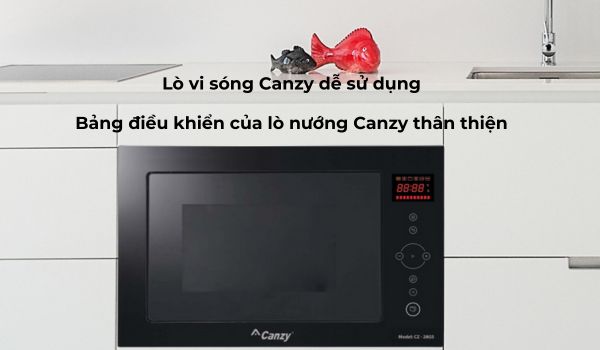Bảng điều khiển của lò nướng Canzy thân thiện