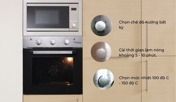 Hướng dẫn cách sử dụng lò nướng Canzy đúng cách, an toàn 2 Làm nóng lò nướng Canzy