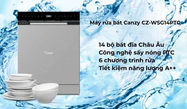 Nên mua máy rửa bát Canzy loại nào ? 1 Máy rửa bát Canzy CZ-WSG14PTC SERI 8