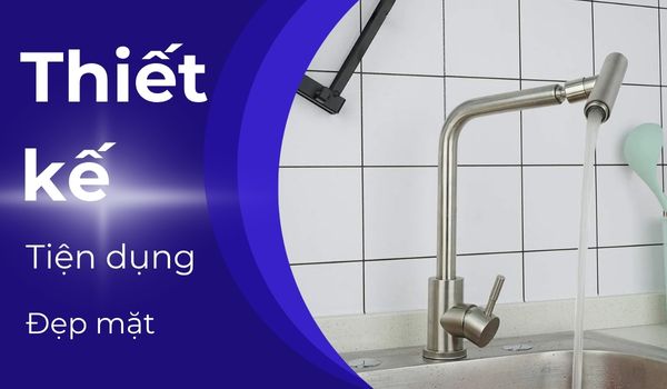 Vòi rửa bát Canzy có tốt không? 2 Thiết kế tiện lợi, dễ sử dụng