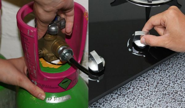 Cách sử dụng bếp gas Canzy - Mở bếp gas, khóa bếp gas an toàn 2 Bật bếp gas Canzy