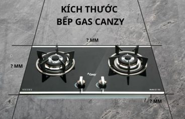 kích thước bếp gas Canzy